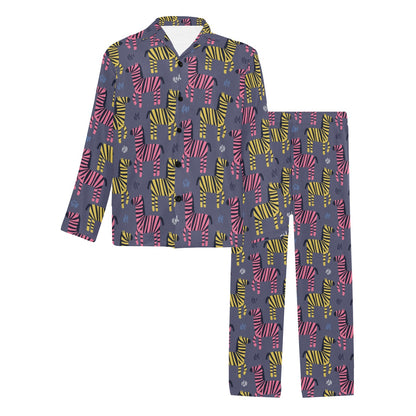 Zebra Print Design LKS303 Men's Long Pajama Set