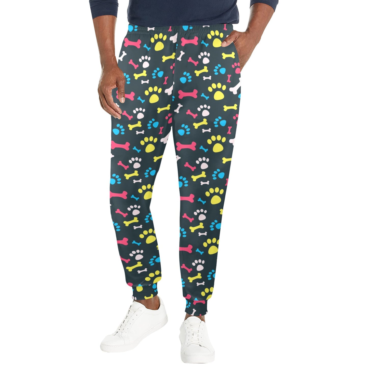 Paw Design Print Men's Casual Track Pants