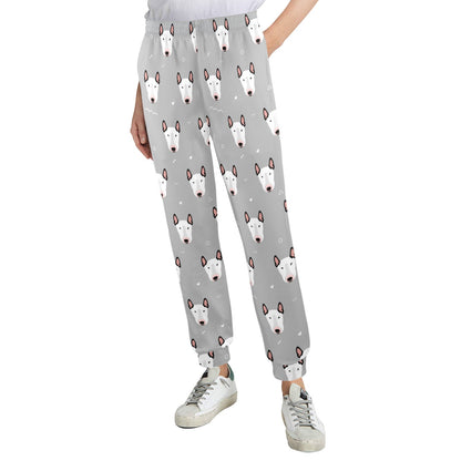 Bull Terrier Head Print Pattern Women's Casual Track Pants