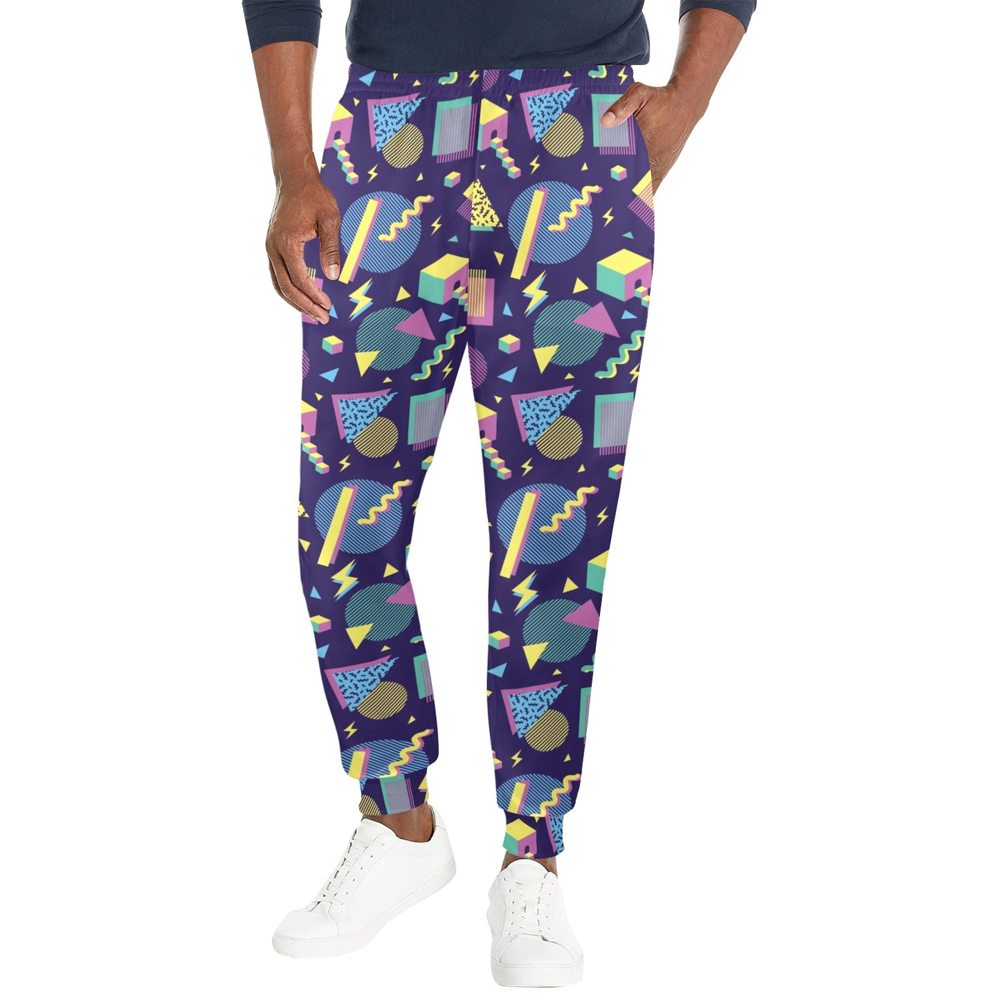 Geometric Print Design LKS401 Men's Casual Track Pants