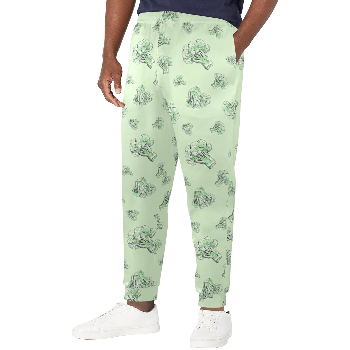 Broccoli Pattern Print Design 05 Men's Casual Track Pants
