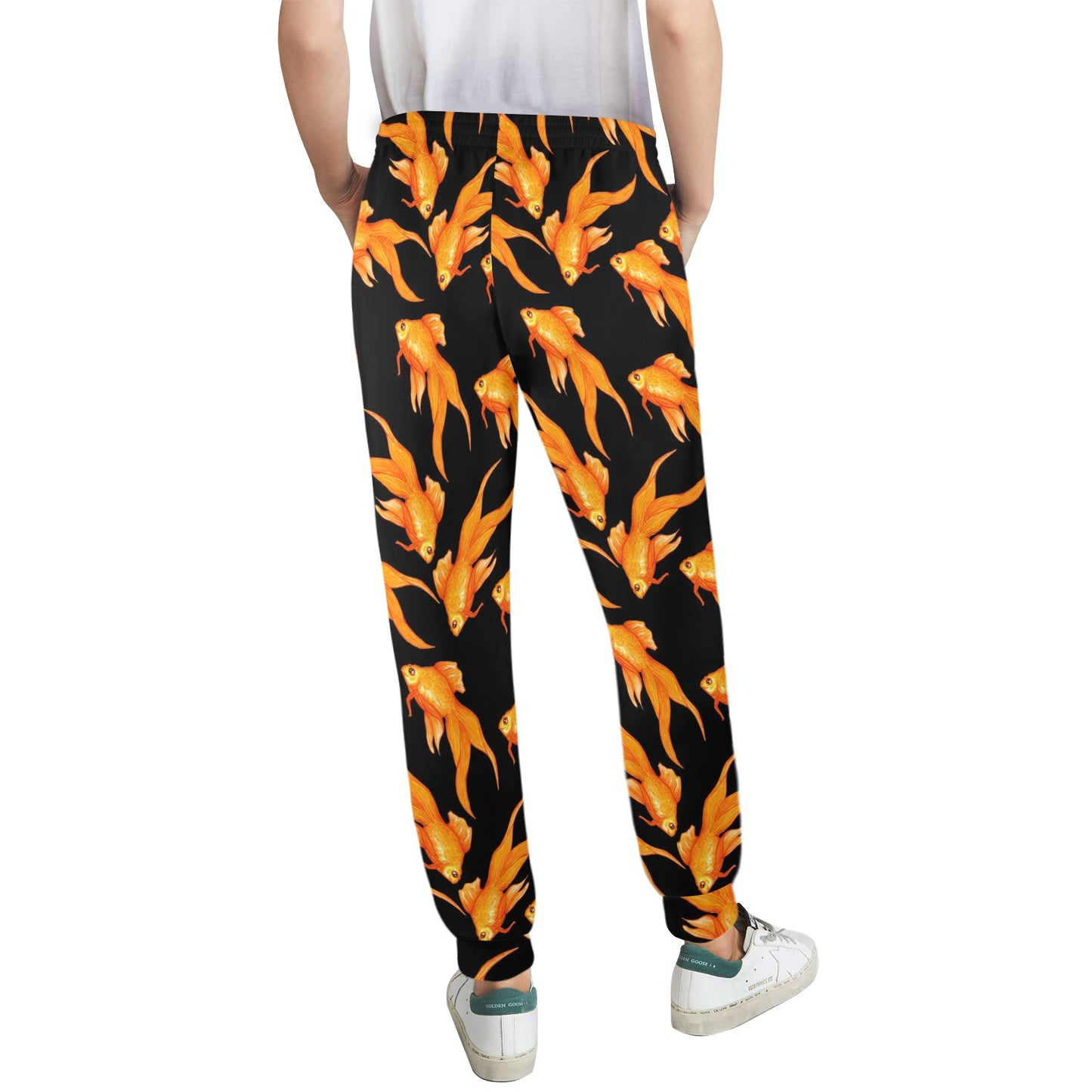 Goldfish Pattern Print Design 03 Women's Casual Track Pants