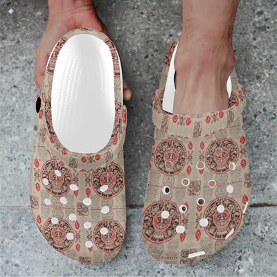 Calendar Aztec Print Pattern Unisex Clogs Shoes