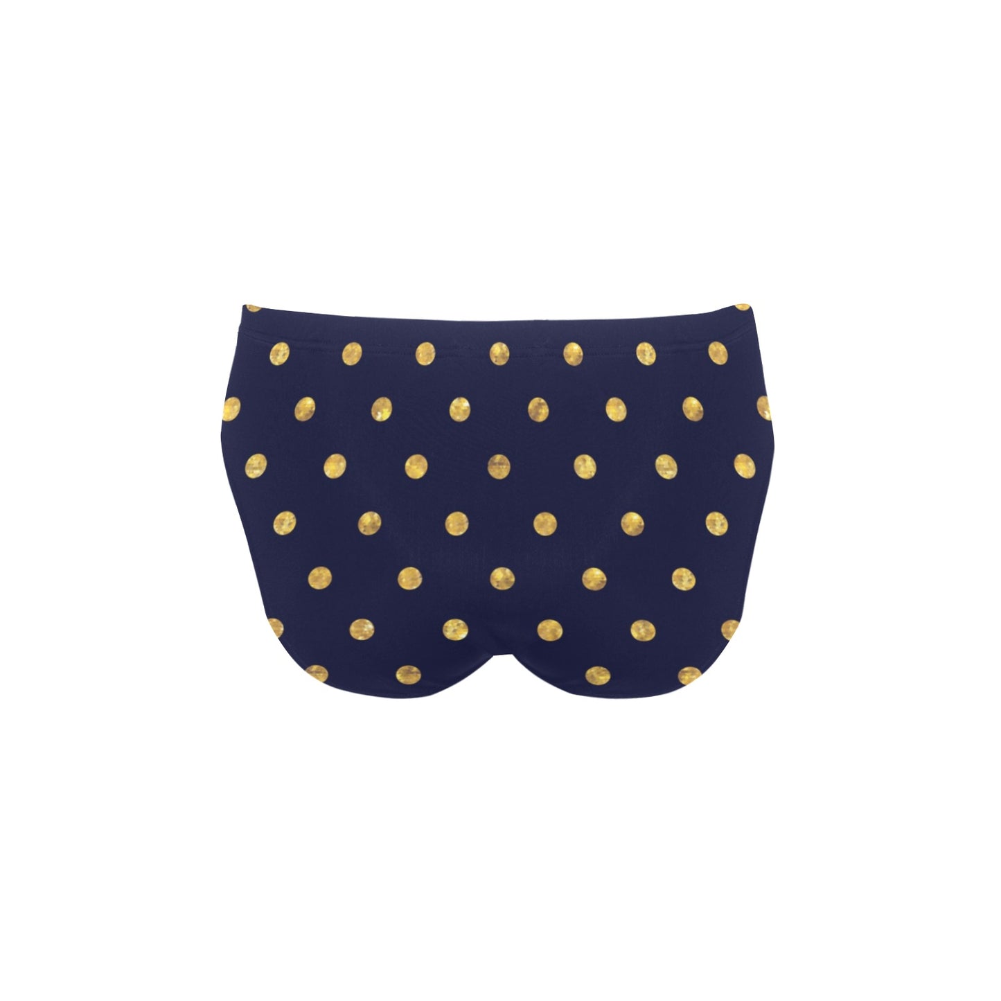 Polka Dot Gold Blue Pattern Print Design 02 Men's Swimming Briefs