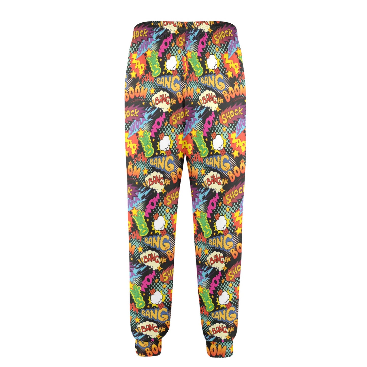 Comic Book Pattern Print Design 01 Men's Casual Track Pants