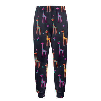 giraffe Design Print Pattern JJ0268 Men's Casual Track Pants