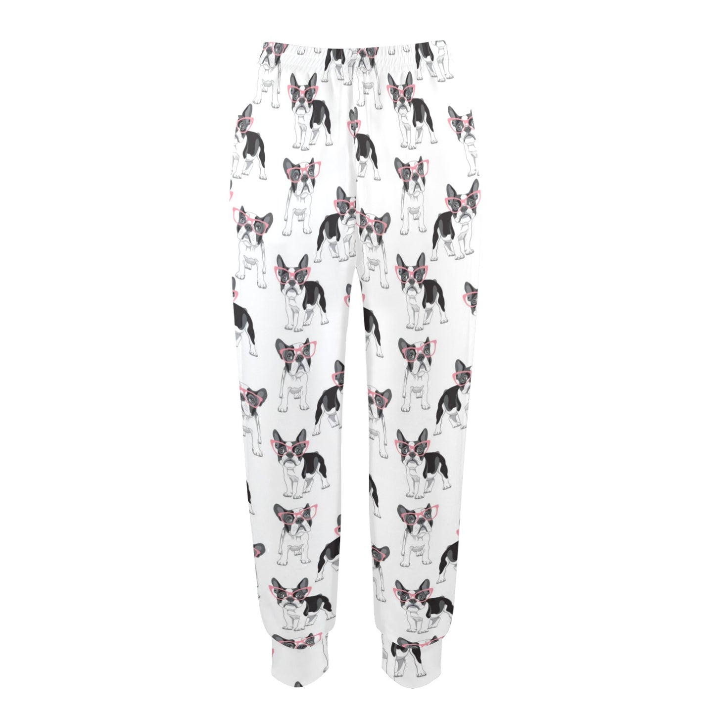 Boston Terrier Pattern Print Design 03 Women's Casual Track Pants