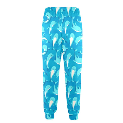 dolphin cute Design Print Pattern JJ0123 Men's Casual Track Pants