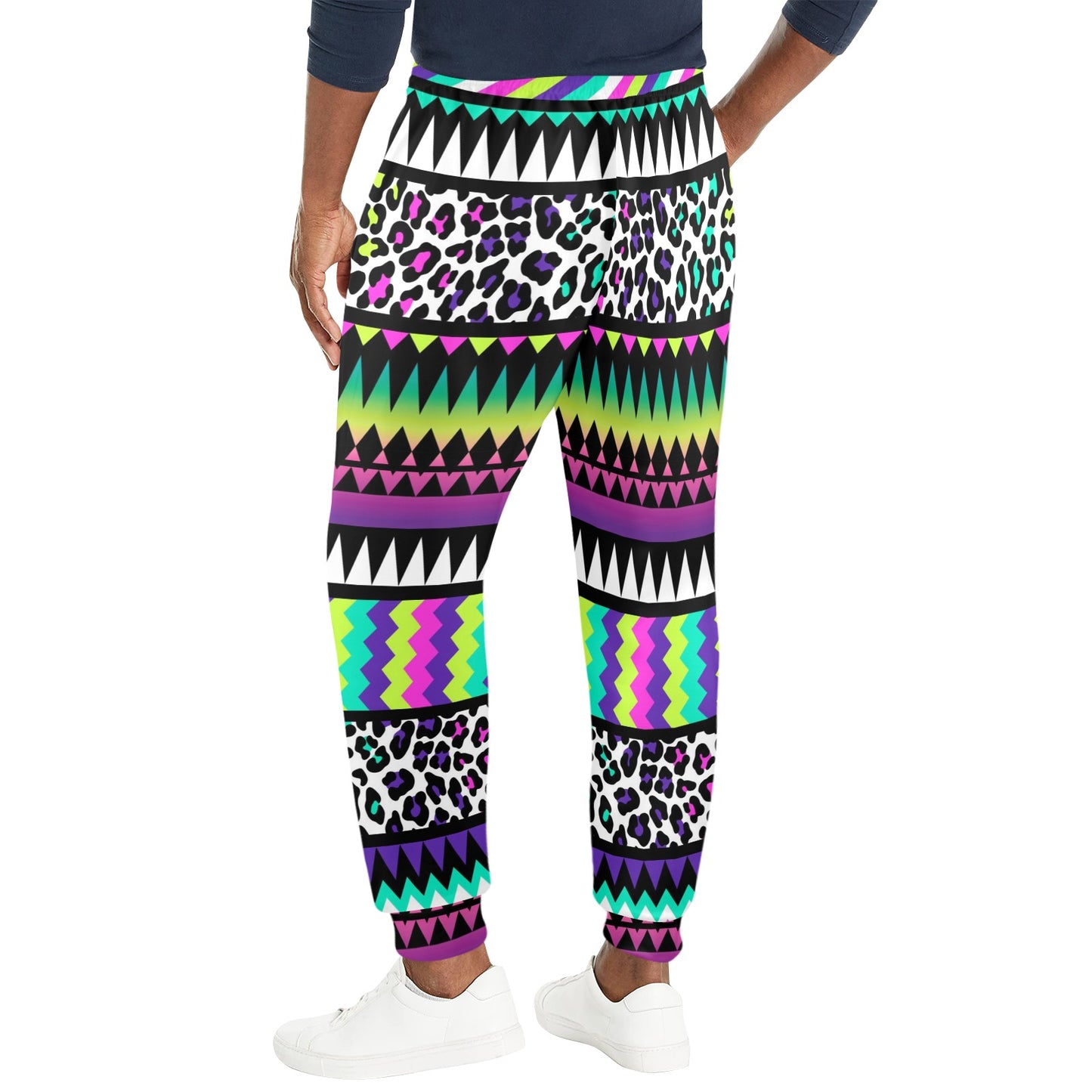 Animal Skin Aztec Rainbow Men's Casual Track Pants