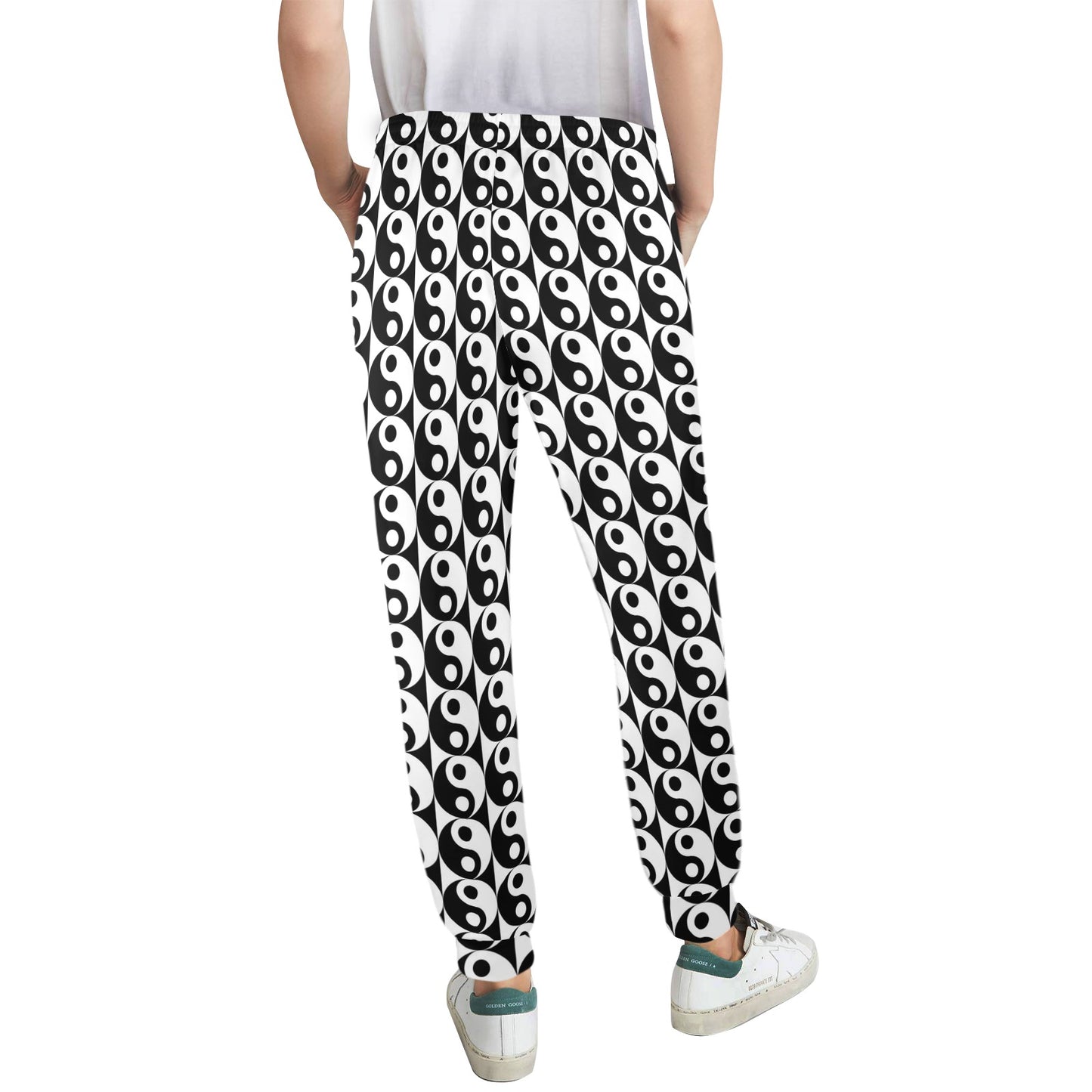 Yin Yang Classic Pattern Design Print Women's Casual Track Pants