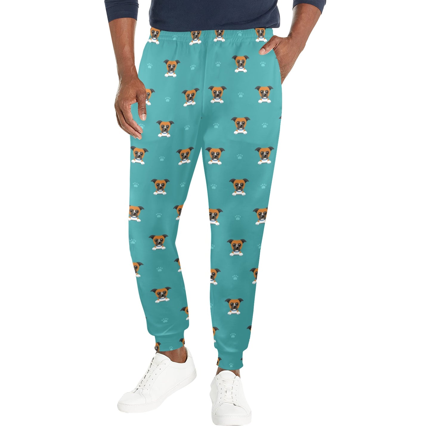 Boxers Pattern Print Design 03 Men's Casual Track Pants