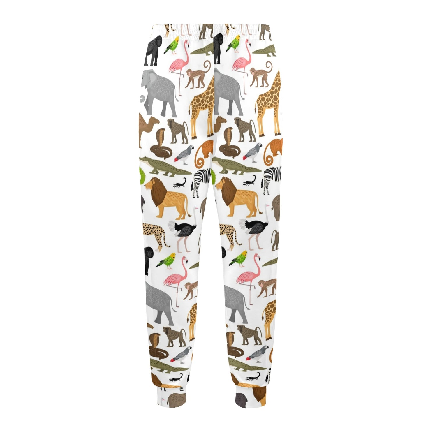 Zoo Animal Design Print Pattern JJ0412 Men's Casual Track Pants