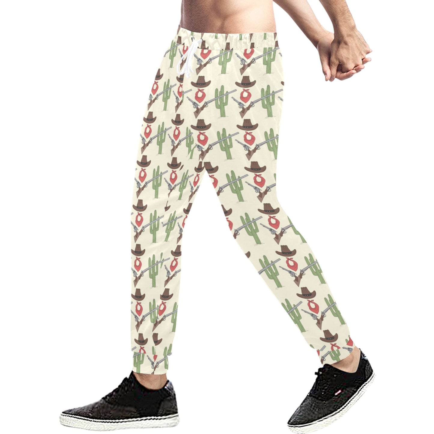 Western Cowboy Print Men's Sweatpants