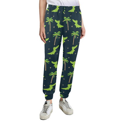 Alligator Pattern Print Design 02 Women's Casual Track Pants
