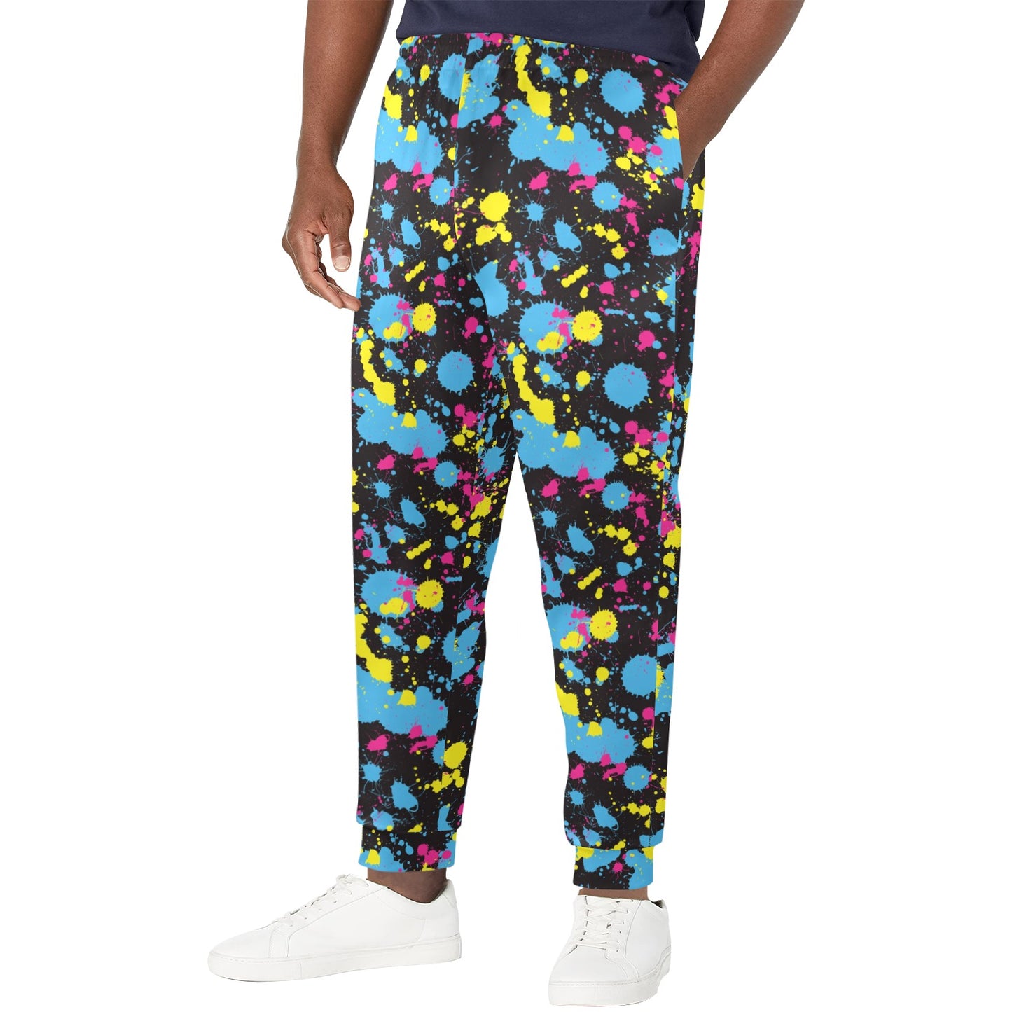 Splatter Colorful Print Design LKS301 Men's Casual Track Pants