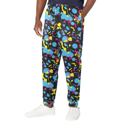 Splatter Colorful Print Design LKS301 Men's Casual Track Pants
