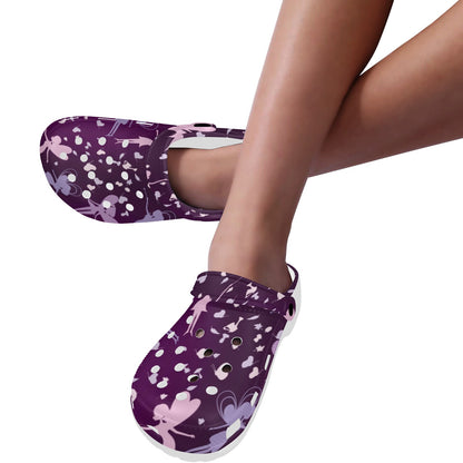 Fairy Pink Print Pattern Unisex Clogs Shoes