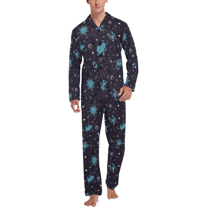 Zodiac Print Design LKS303 Men's Long Pajama Set