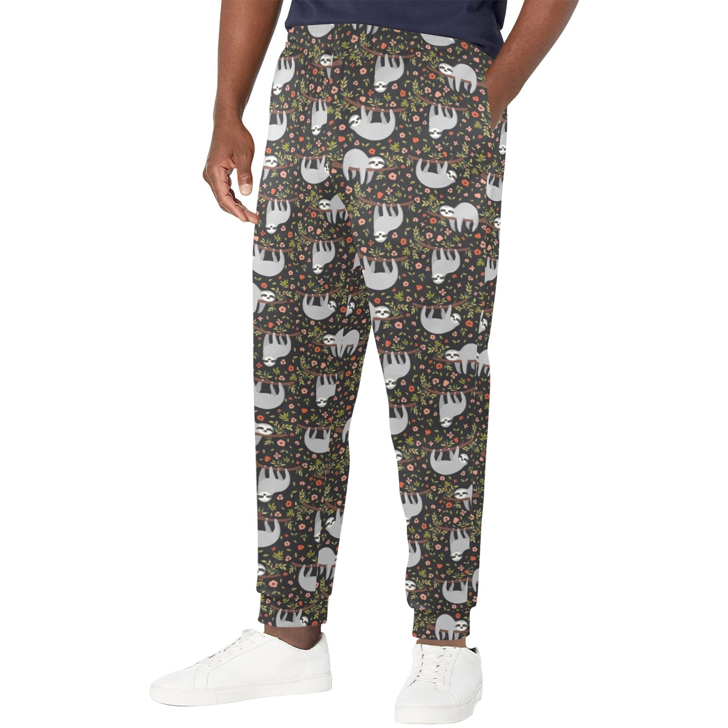 Sloth Cute Design Themed Print Men's Casual Track Pants