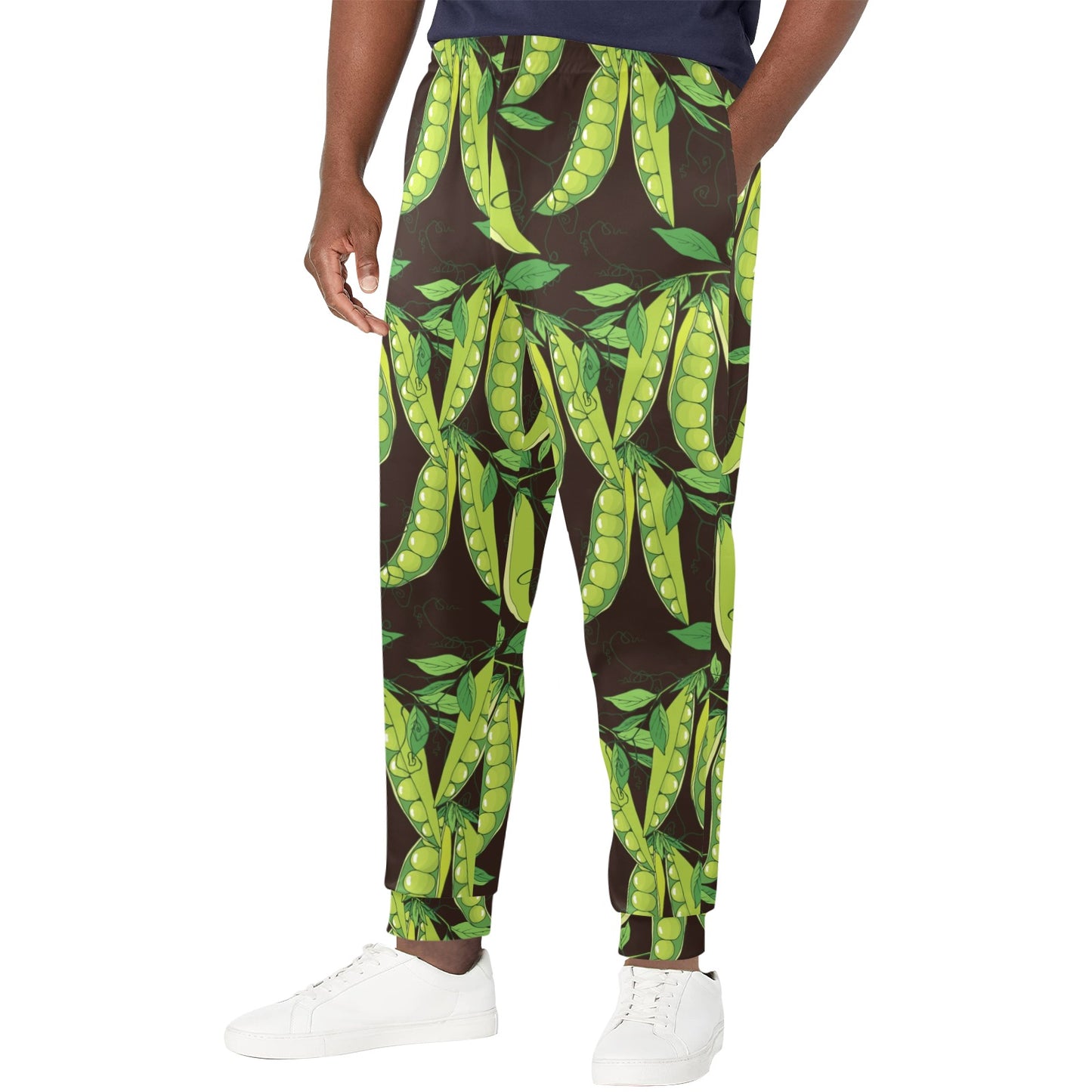 Peas Pattern Print Design A03 Men's Casual Track Pants
