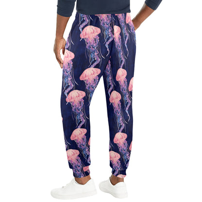 Jellyfish Pattern Print Design 03 Men's Casual Track Pants