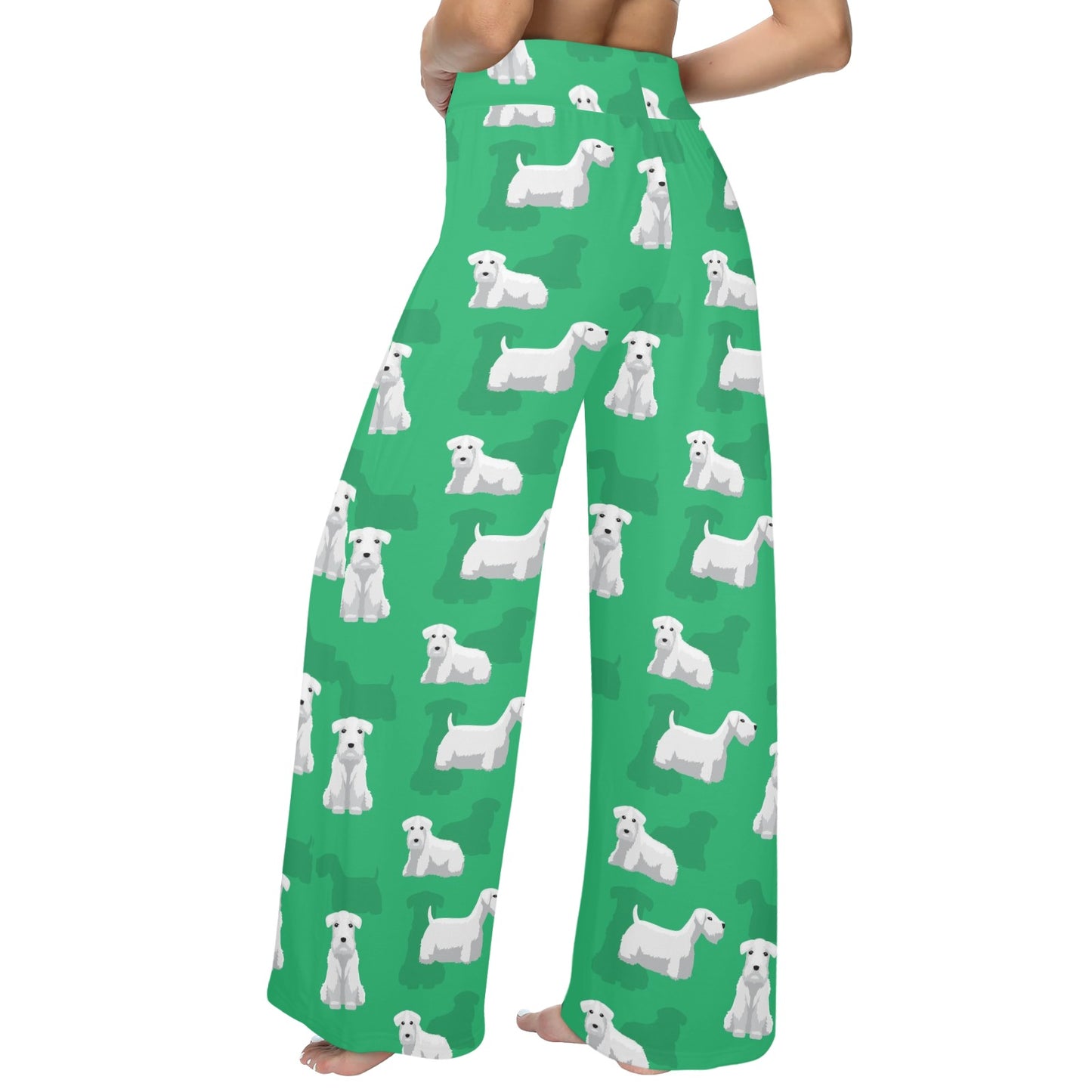 Sealyham Terriers Print Design LKS301 Women's Wide Leg Lounge Pants