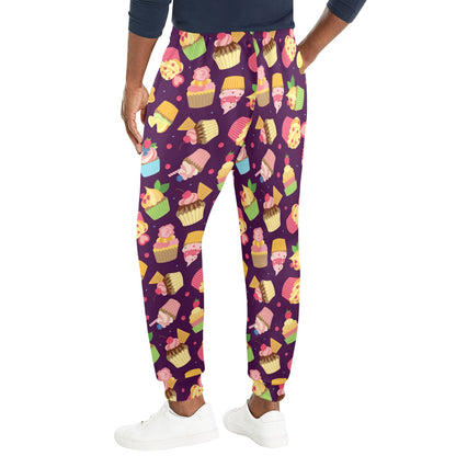 Cupcake Pattern Print Design 05 Men's Casual Track Pants