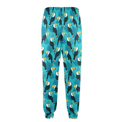 Toucan Parrot Pattern Print Men's Casual Track Pants