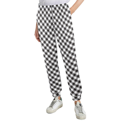 Gingham Print Design LKS402 Women's Casual Track Pants