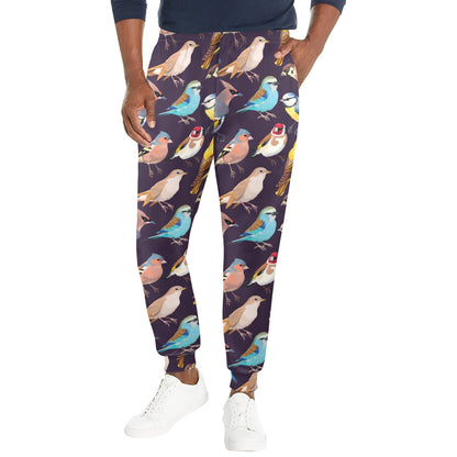Bird Cute Print Pattern Men's Casual Track Pants