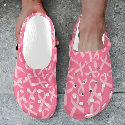 Breast Cancer Awareness Themed Unisex Clogs Shoes