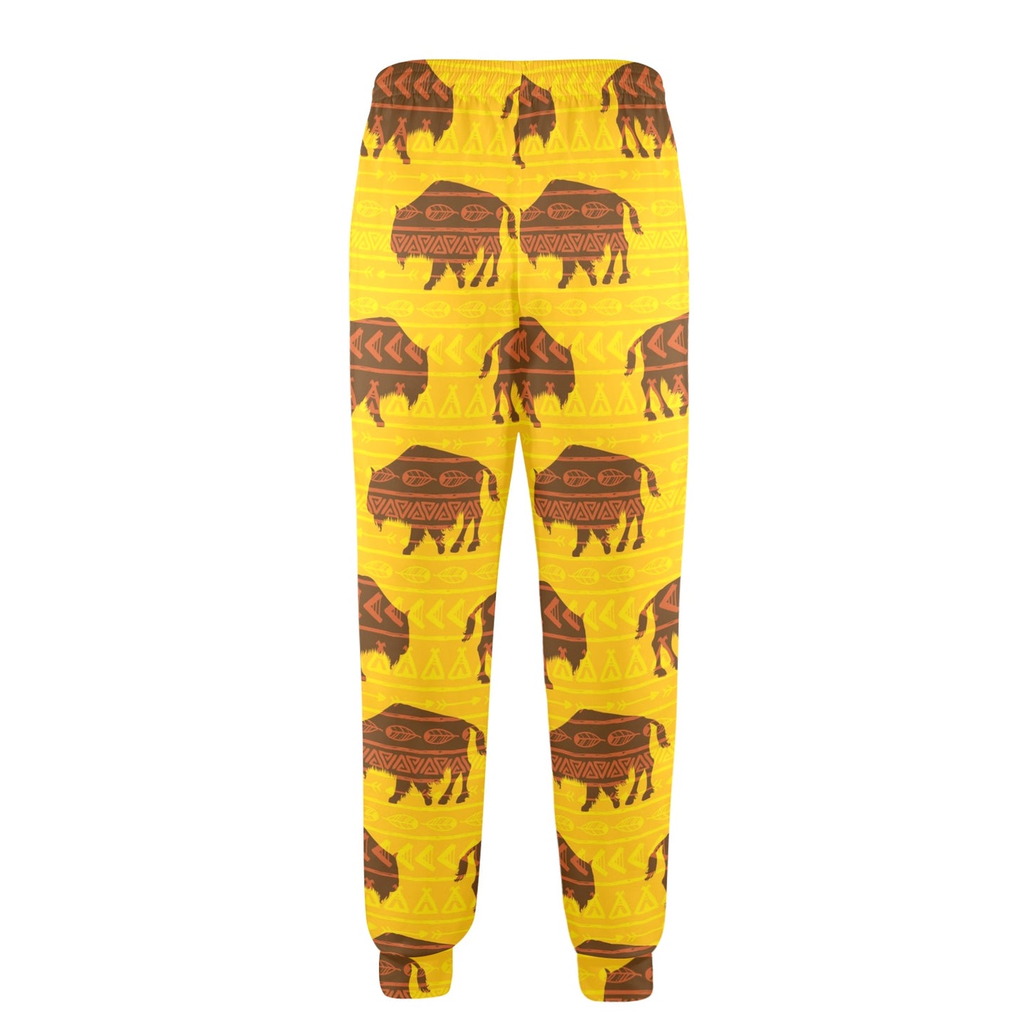Bison Native Pattern Print Design 01 Men's Casual Track Pants