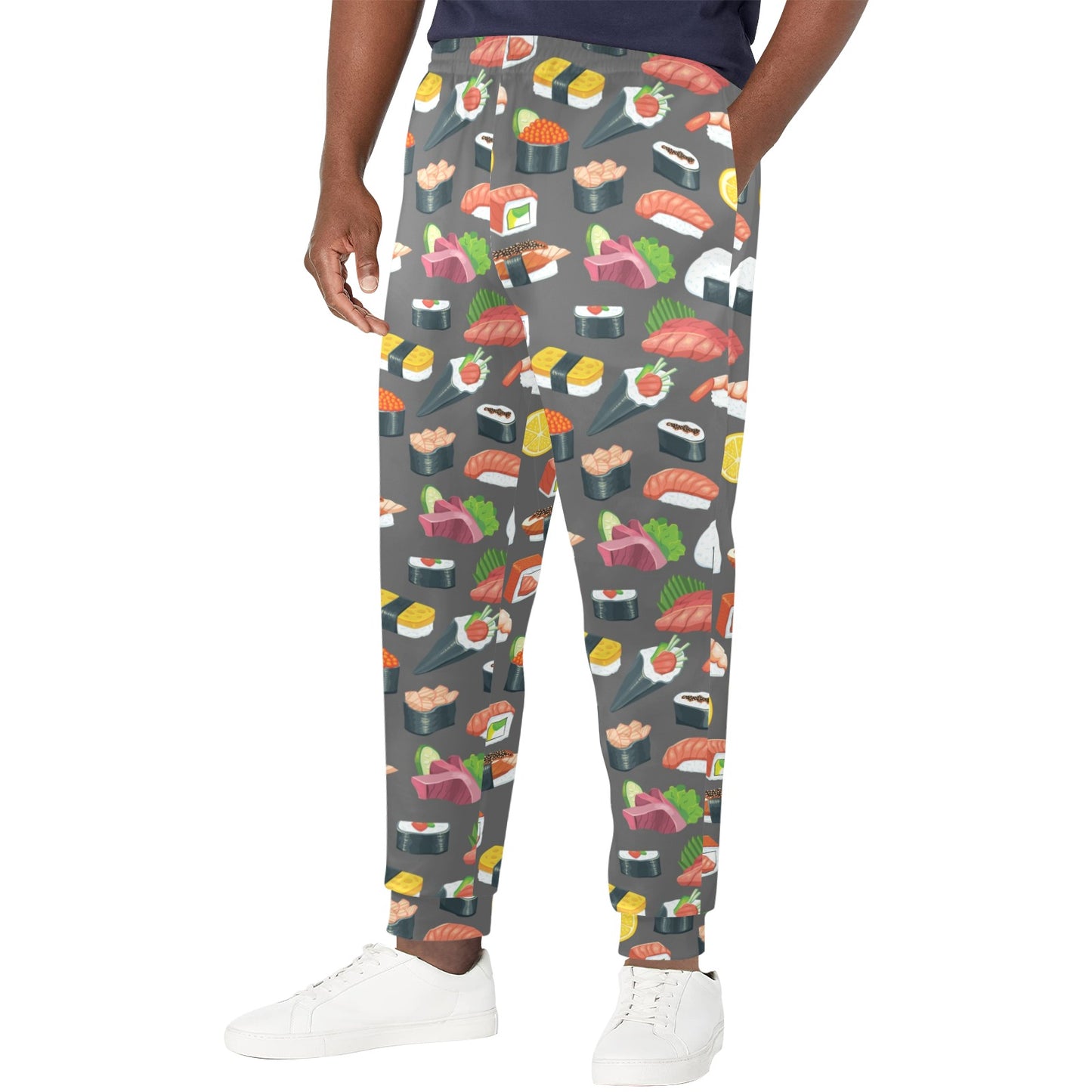 Sushi Pattern Print Men's Casual Track Pants