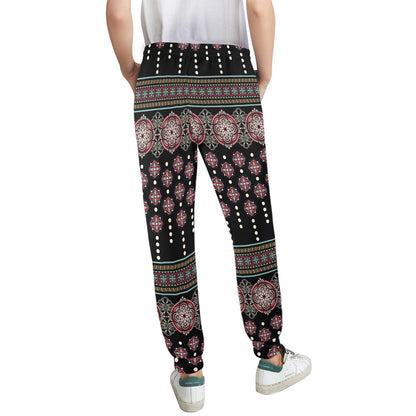 Ethnic Dot Style Print Pattern Women's Casual Track Pants
