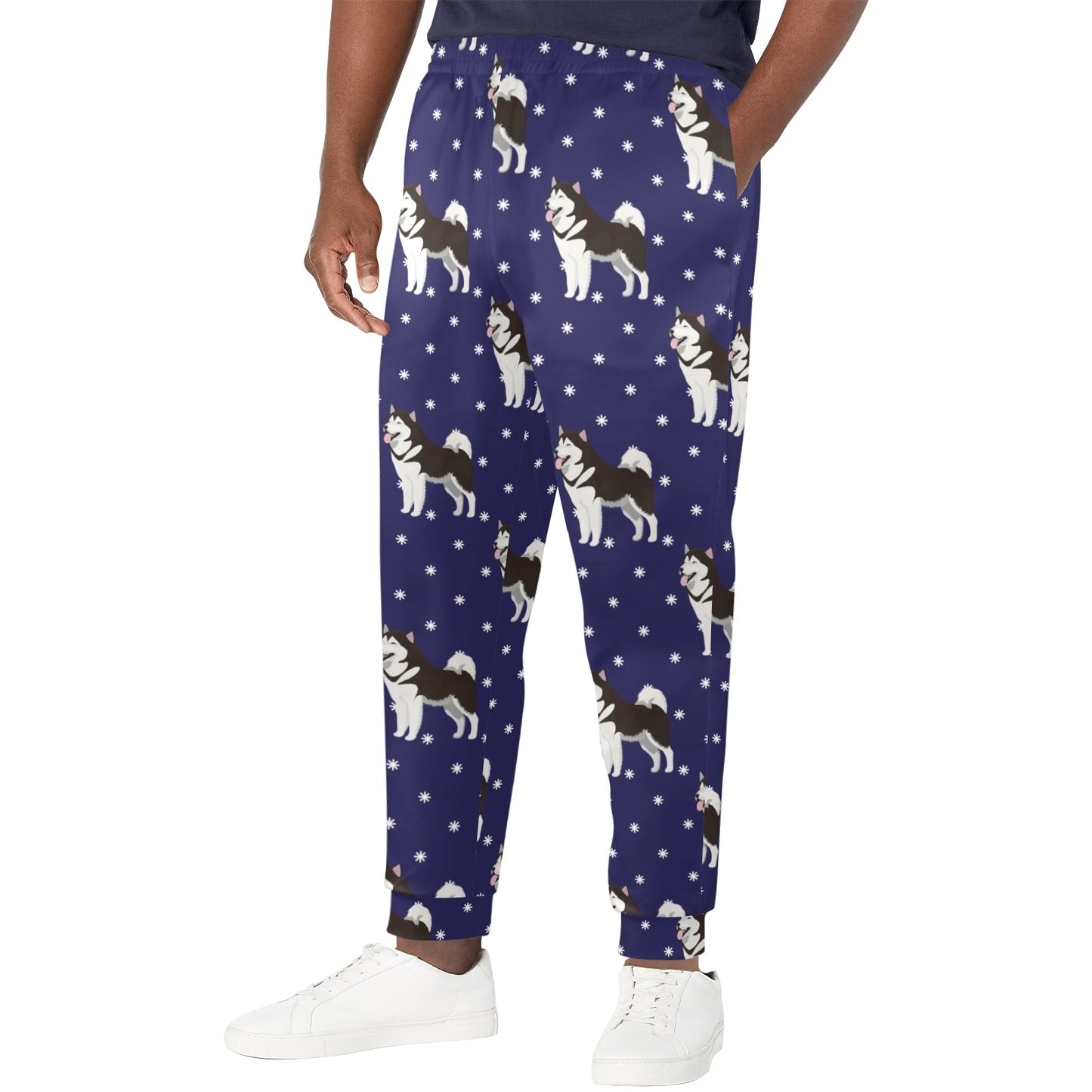 Alaskan Malamute Pattern Print Design 04 Men's Casual Track Pants