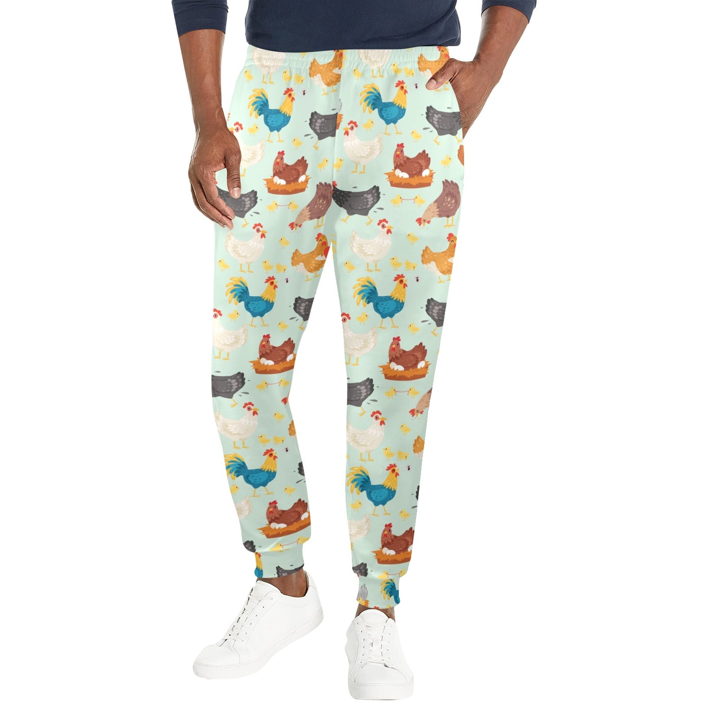 Chicken Pattern Print Design 07 Men's Casual Track Pants