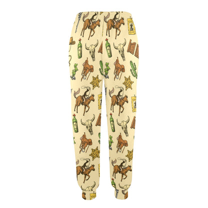 Cowboy Pattern Print Design 04 Women's Casual Track Pants