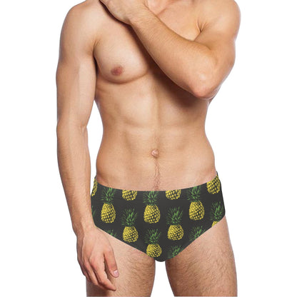 Gold Pineapple Men's Swimming Briefs