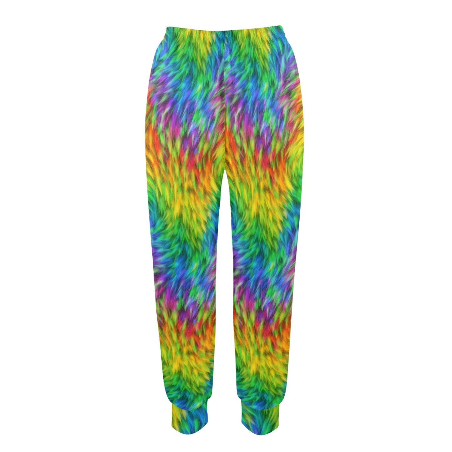 Rainbow Fur Design Print Women's Casual Track Pants