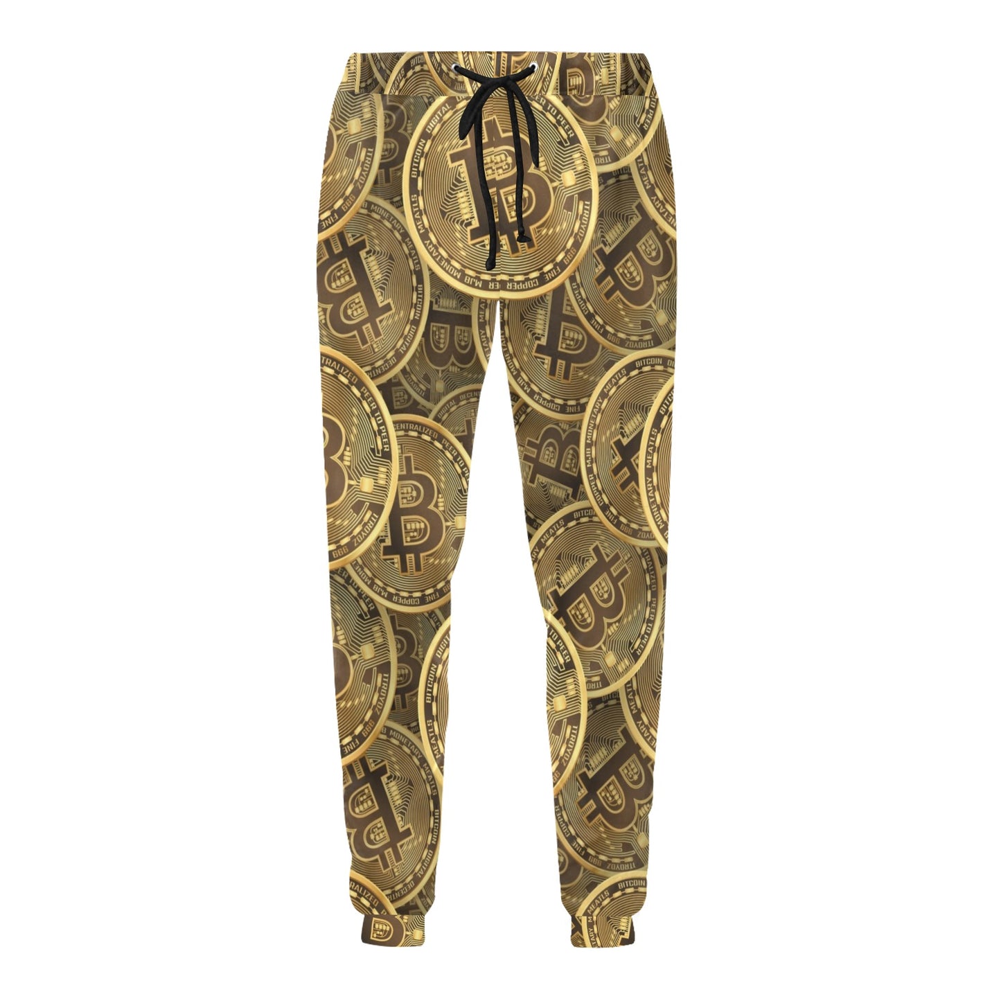 Bitcoin Pattern Print Design DO01 Men's Sweatpants