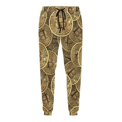 Bitcoin Pattern Print Design DO01 Men's Sweatpants