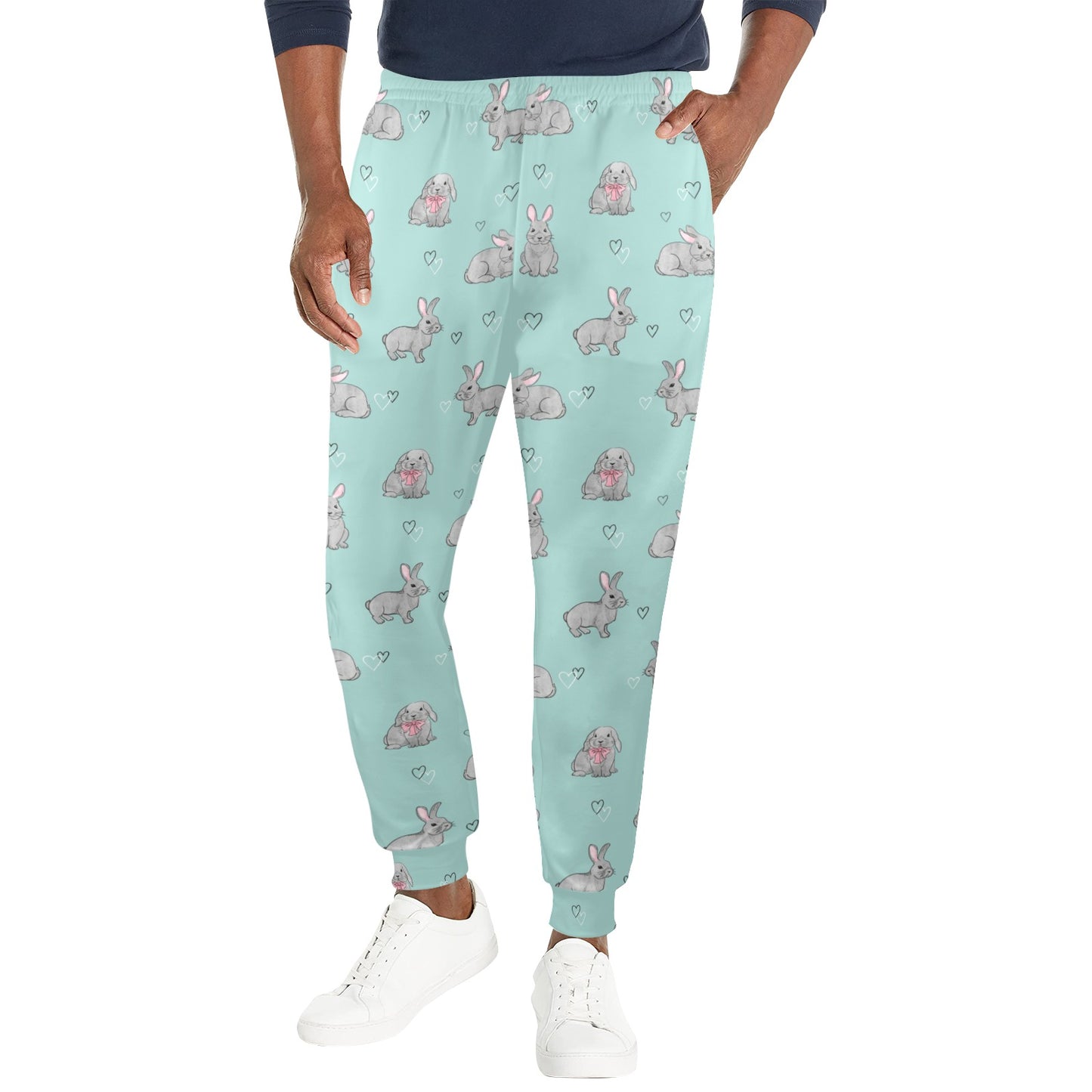Bunny Pattern Print Design 02 Men's Casual Track Pants