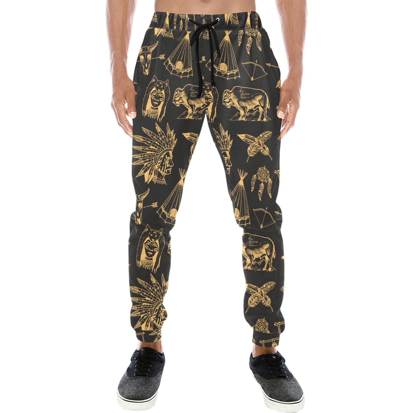 American indian Gold Style Men's Sweatpants