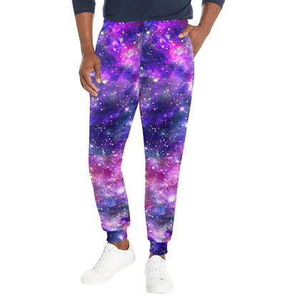 Galaxy Night Stardust Space Print Men's Casual Track Pants