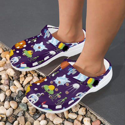 Alien Astronaut Planet Unisex Clogs Shoes