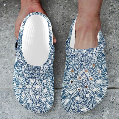 Angel Wings Boho Design Themed Print Unisex Clogs Shoes