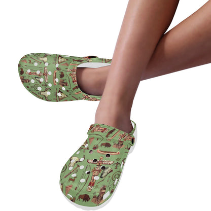 Native Indian Themed Design Print Unisex Clogs Shoes