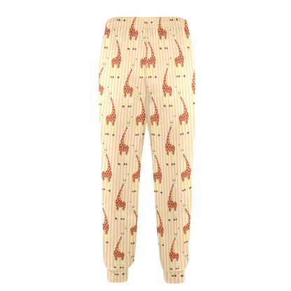 giraffe Design Print Pattern JJ0266 Men's Casual Track Pants