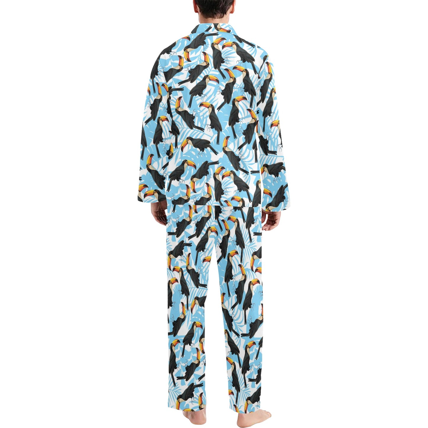 Toucan Print Design LKS303 Men's Long Pajama Set