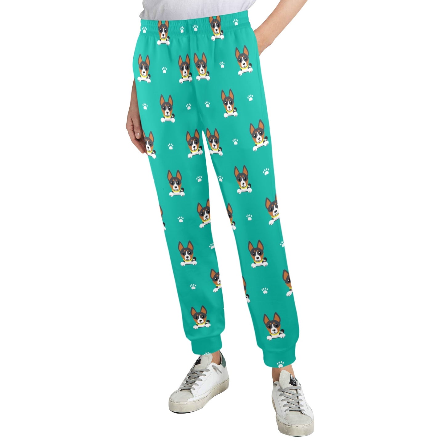 Basenji Pattern Print Design 03 Women's Casual Track Pants